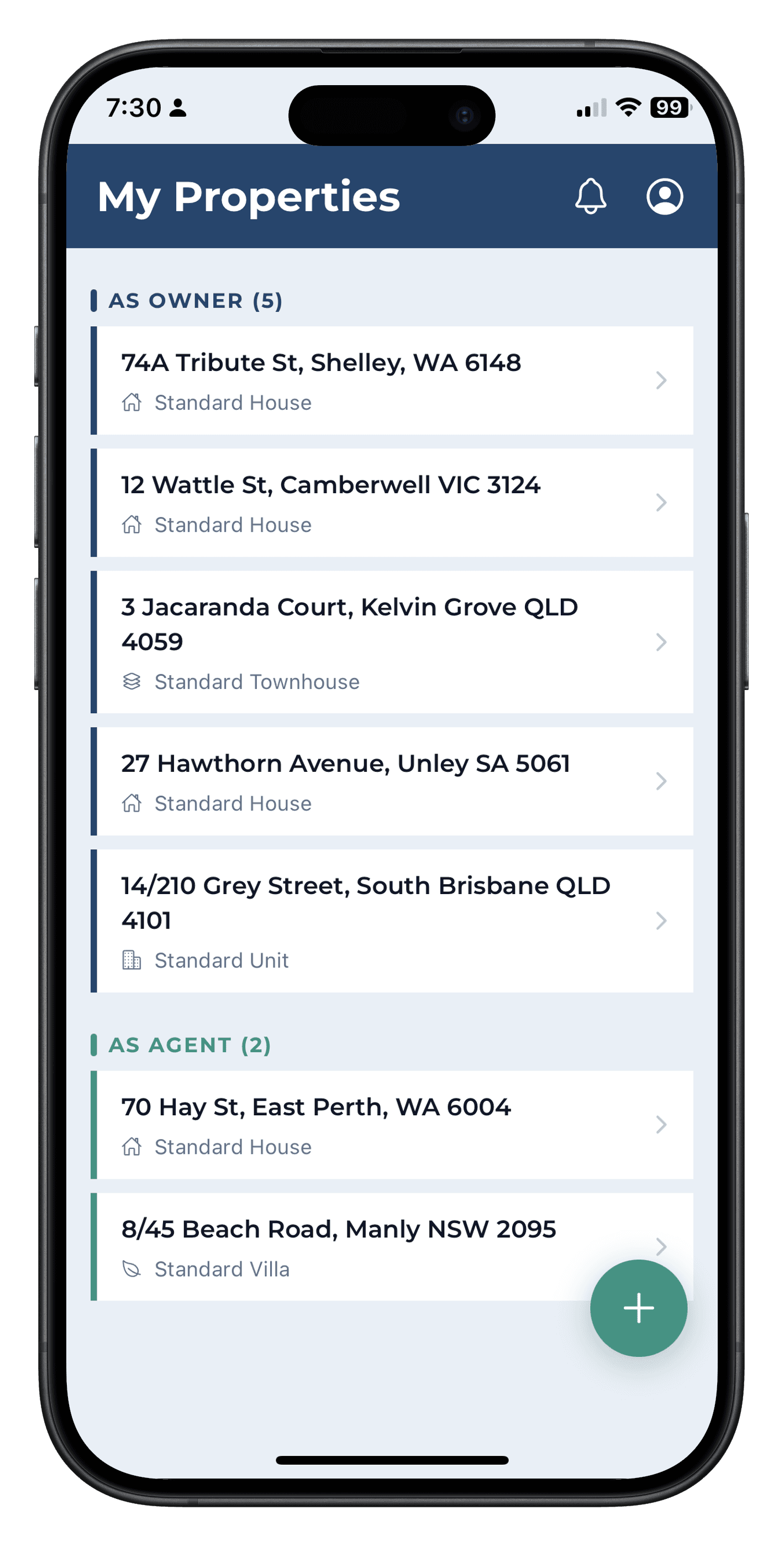 Evidens property list
